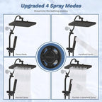 Hibbent 13'' cUPC Certified Shower Head Combo, High Pressure 5-spray Rainfall - Image 5
