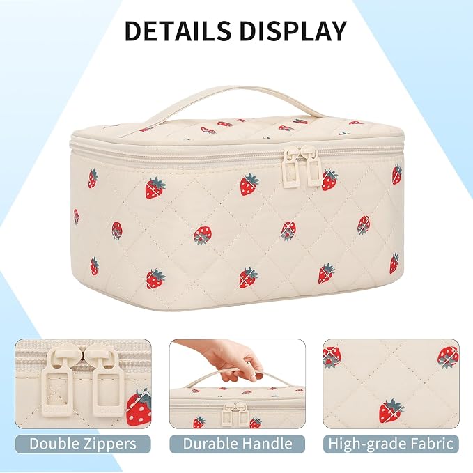 OCHEAL Makeup Bag, Travel Makeup Organizer Bag, Large Capacity Cosmetic Bags - Image 6