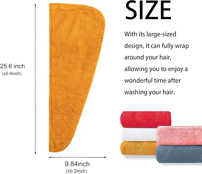Microfiber Hair Drying Towel Wrap - Image 3