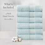 NY Loft 100% Cotton Hand Towel 6 Pack Hand Towel Set | Super Soft & Absorbent - Image 2
