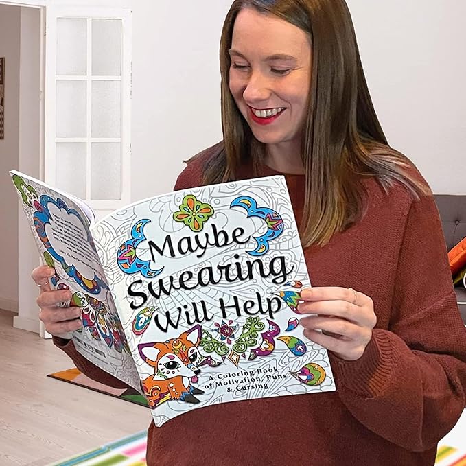Maybe Swearing Will Help Adult Coloring Book Set - Image 3