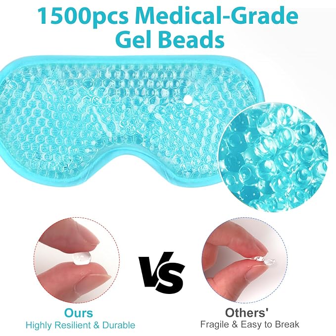 BeeVines Gel Eye Mask, 2 Pack Cooling Ice Masks - Image 6