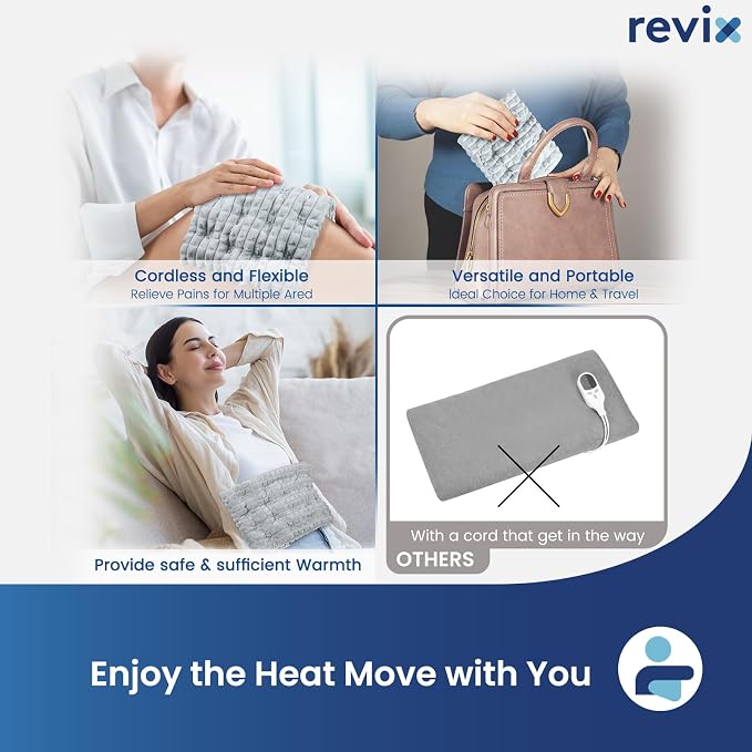 REVIX Microwave Heating Pad, 8 * 14" Flaxseeds Heating Pads Microwavable Moist - Image 7