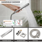 Midanya Shower System with Tub Spout, Bathtub Shower Faucet Set with Square - Image 6