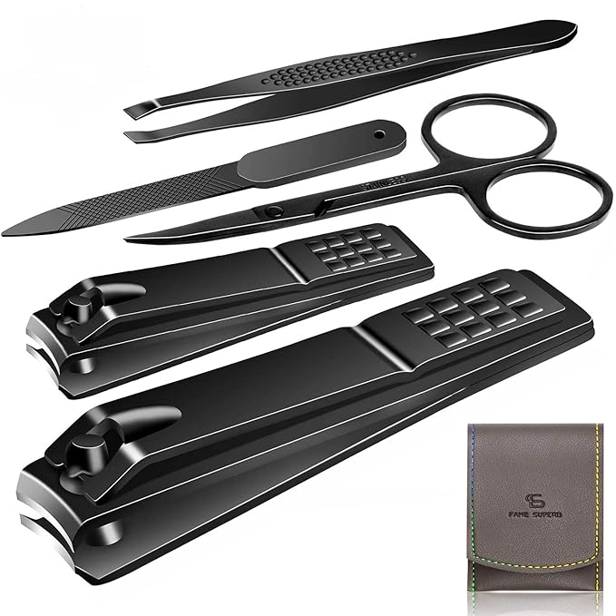 Manicure Pedicure Kit Nail Clippers Set Fingernails & Toenails Vibrissac by QLNE
