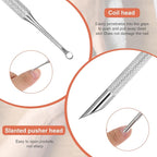 Cuticle Pusher and Cutter Remover, Professional Dual-Ended Stainless Steel Nail - Image 3