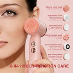 Electric Face Scrubber with Led Display & Facial Cleansing Brush - Image 6