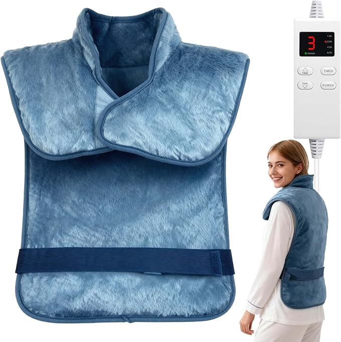 Large Heating Pad for Back Neck Shoulders, Electric Heating Pad for Back Pain by NBKLS