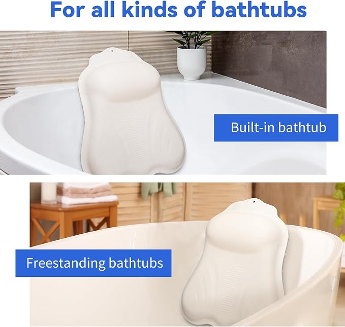 Goowin Bath Pillows for Tub, New Generation Skin-Friendly Silicone Bath Pillow - Image 6