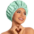 Reusable Shower Cap for Women, Large Waterproof Shower Bonnet by Edoneery