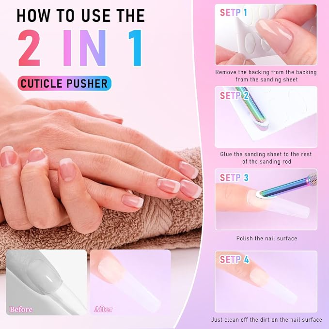 Dual Ended Cuticle Remover, Pre-Treatment Cuticle Pusher - Image 5