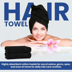 Linteum Textile Supply Luxury Hair Towels 100% Ring Spun Cotton Bleach Proof - Image 5