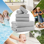 CASA COPENHAGEN Popcorn 6Pcs 100% Egyptian Cotton Large Designer Towels Gift - Image 5