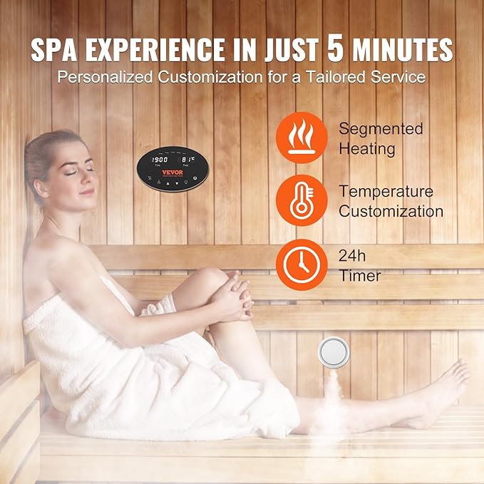VEVOR Steam Shower Generator, 15 kW, Segmented Heating Temperature - Image 3