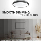 DYMOND 10" Matte Black LED Ceiling Light Flush Mount Lighting Fixture Dimmable - Image 4