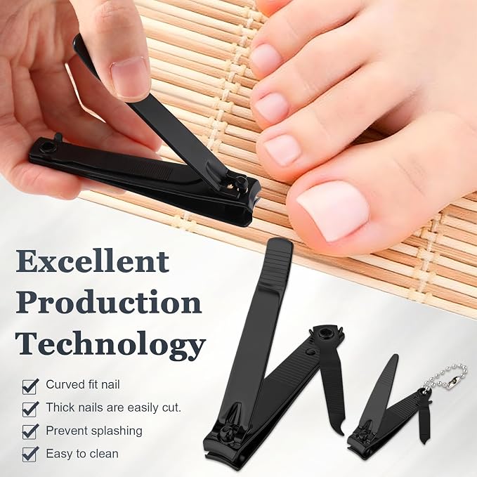 Bememo 24 Pcs Stainless Nail Clippers Set 2 Sizes Fingernail and Toenail - Image 6