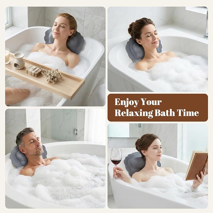 Silicone Bath Pillow for Tub – Inflatable Bathtub Pillows for Head & Neck - Image 5