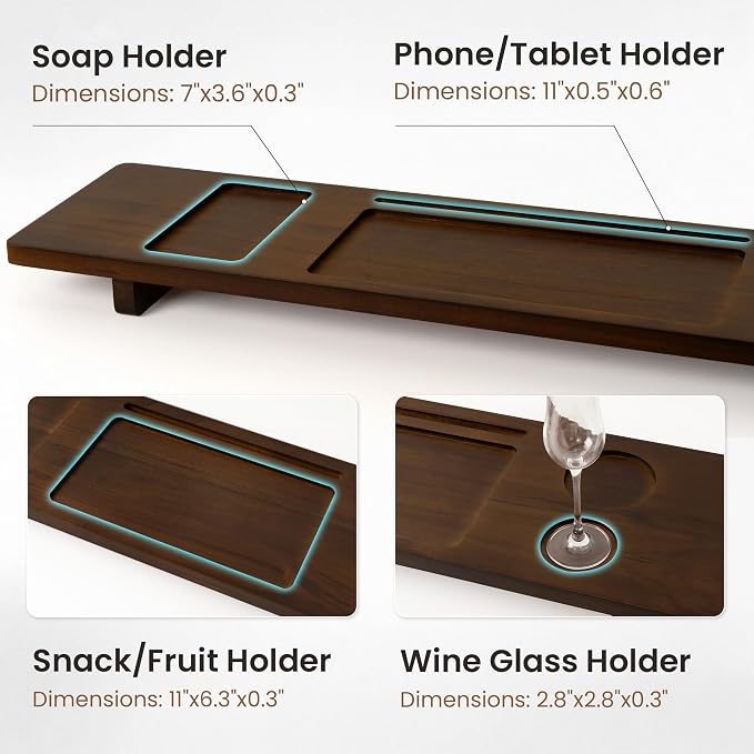 Teak Bathtub Tray - Image 4