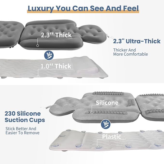 Bath Cushion, Full Body Bathtub Pillow - Image 5