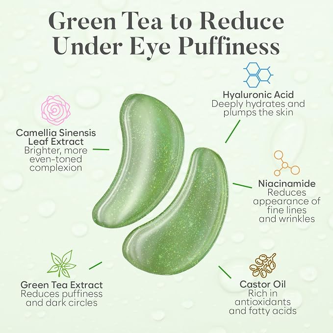 BLOOMORA Green Tea Under Eye Patches - Image 2