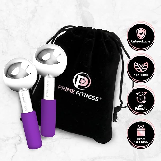 Ice Globes for Facials, Unbreakable Steel Cooling Roller, Cryo Sticks for Face - Image 5