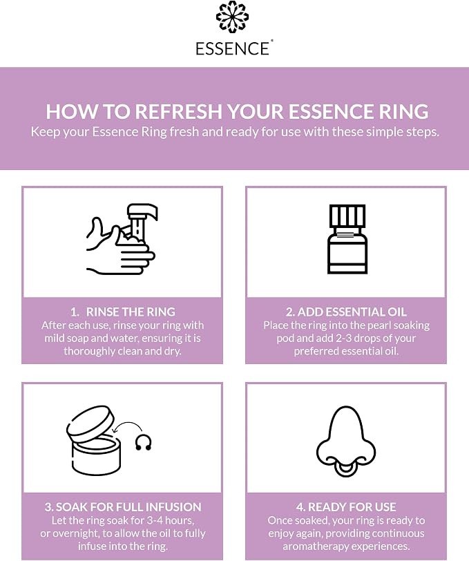 Essence Wearable Aromatherapy Nasal Diffuser – Lavender Essential Oil Nose Ring - Image 5