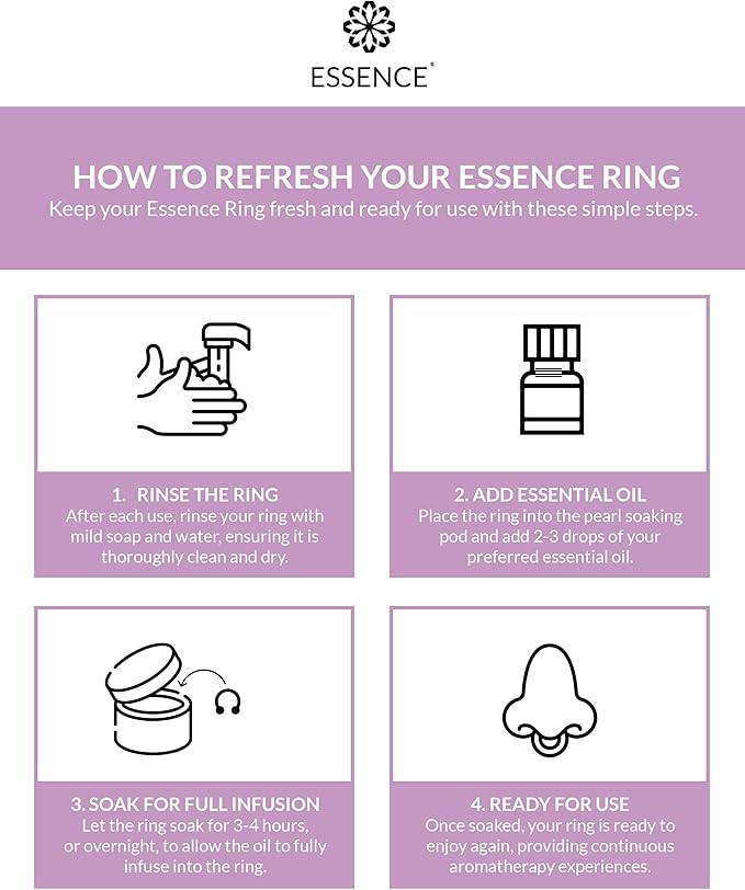 Essence Wearable Aromatherapy Nasal Diffuser – Lavender Essential Oil Nose Ring - Image 7