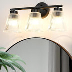 OCIOC Black Bathroom Vanity Lights, 3-Light Modern Bathroom Light Fixtures - Image 2
