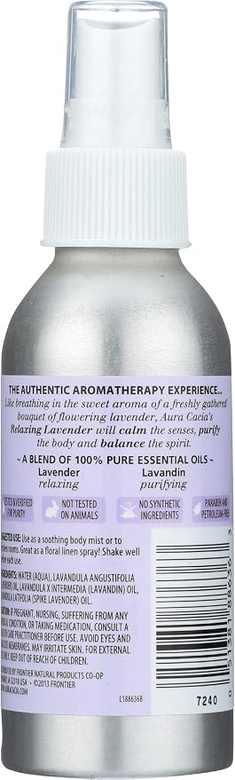Aura cacia Relaxing Lavender Aromatherapy Room & Body Mist 4 Oz - Image 2