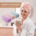 CZZXI 3 PCS Microfiber Hair Towel, Hair Wraps - Image 5