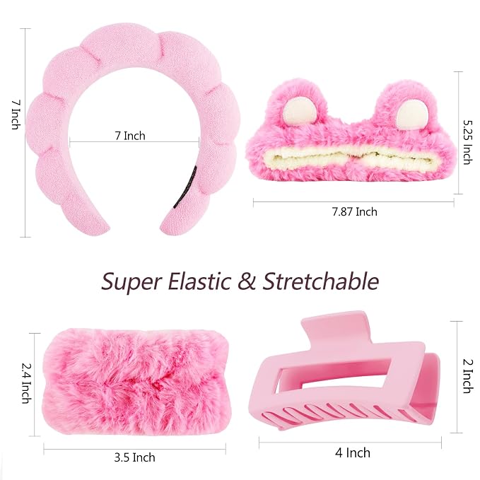 VELSCRUN Spa Headband, Makeup Face Wash Skincare Headbands, Stuff - Image 6