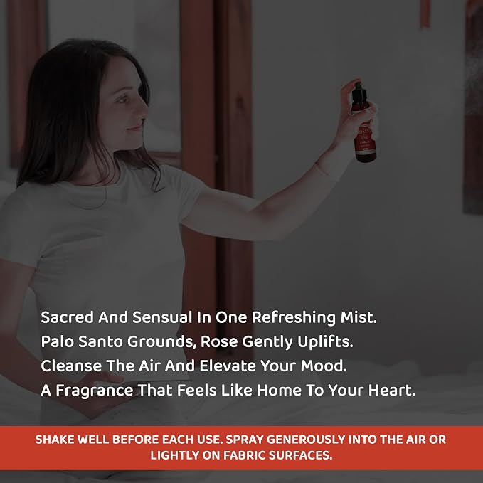 Sacred Element's Palo Santo & Rose Room Spray | Natural Purifying Mist - Image 5