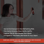 Sacred Element's Palo Santo & Rose Room Spray | Natural Purifying Mist - Image 5
