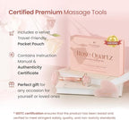 PLANTIFIQUE Face Roller and Gua Sha Rose Quartz Certified | Gifts | Guasha Tool - Image 6