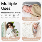 Yoofoss Hooded Baby Towels for Newborn 2 Pack 100% Muslin Organic Cotton Baby - Image 4