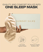 SUNDAYSILKS™ Exclusive Mulberry Silk Sleep Mask | Soft Eye Covers, and - Image 2