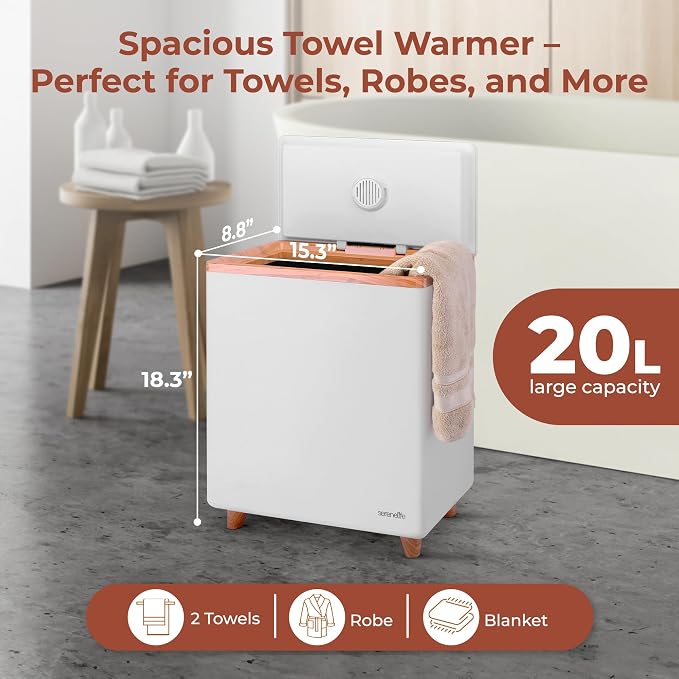 SereneLife WIFI Luxury Rectangle Towel Warmer - Image 3