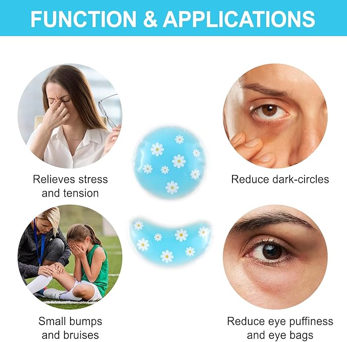 Pallesen Gel Ice Pack Reusable Cooling Eye Pads and Under Patches, Eye Hot Cold - Image 4