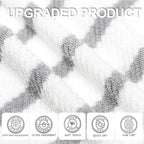 Grey and White Bath Towels - Image 2