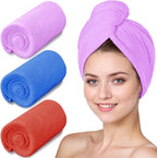 3 Pack Microfiber Hair Towel Wrap by YHPDYL