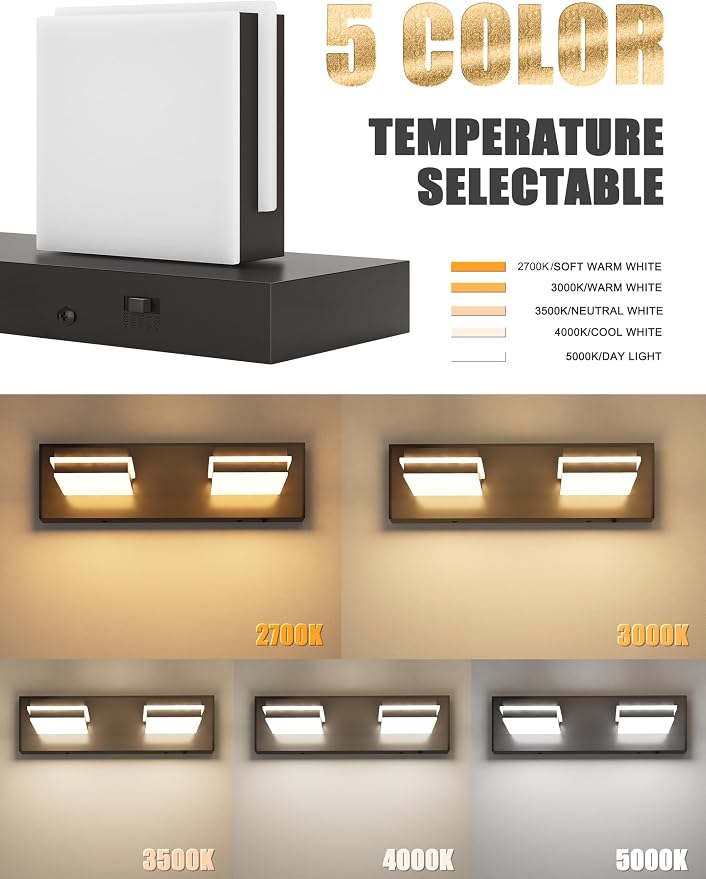VOLISUN Modern Bathroom Vanity Light Fixtures, 5CCT Dimmable Bathroom Lighting - Image 2