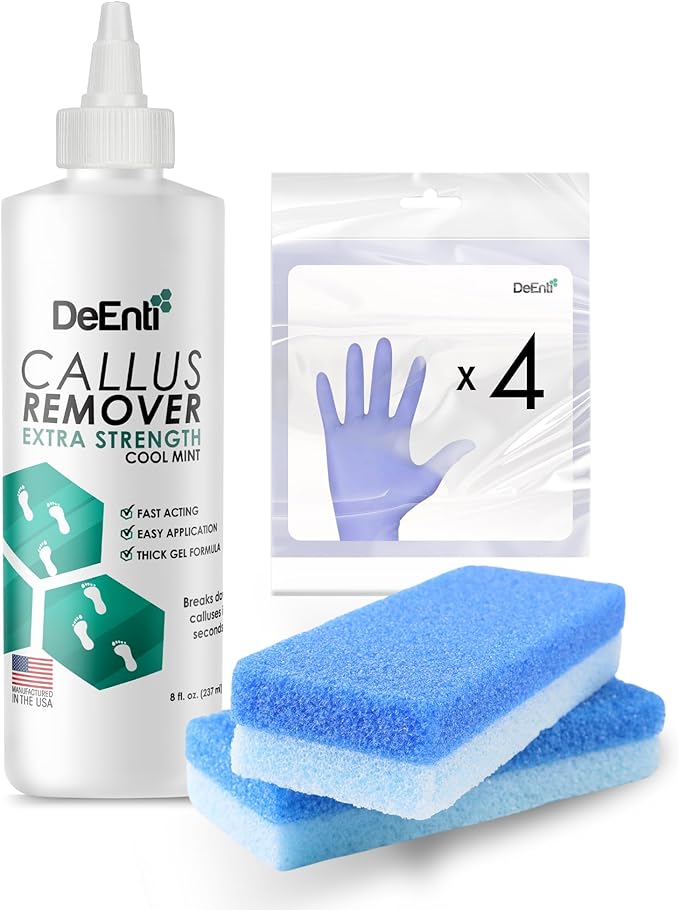 DeEnti Double Pumice Pack, Bundle Includes Mint Scented Callus Remover by DeEnti
