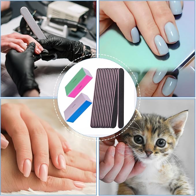 Nail File and Buffer Set, 4 Way Nail Buffers Shine Kit Professional Nail Files - Image 5