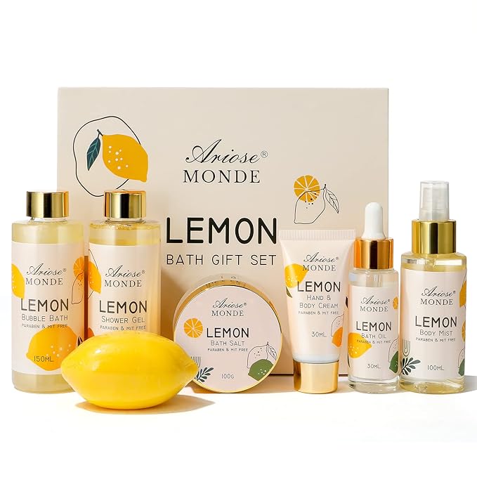 Lemon Scent Bath Spa Gift Box Set by Ariosemonde