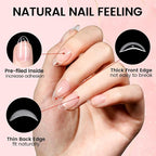 AILLSA Nail Extension Kit Short Almond Nail Tips 240pcs - Image 6