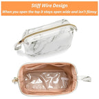 OCHEAL Small Marble Makeup Bag, Small Cosmetic Bags - Image 4