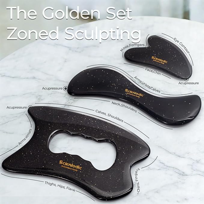 Scienlodic 3 Pcs Gua Sha Massage Tools - Image 2