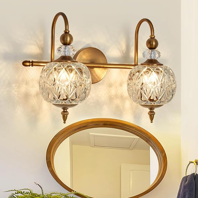 Piepooye Vintage Bathroom Light Fixtures Gold Vanity Light by Piepooye