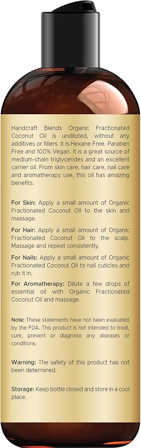 Handcraft Blends Organic Fractionated Coconut Oil | 100% Pure and Natural | - Image 2
