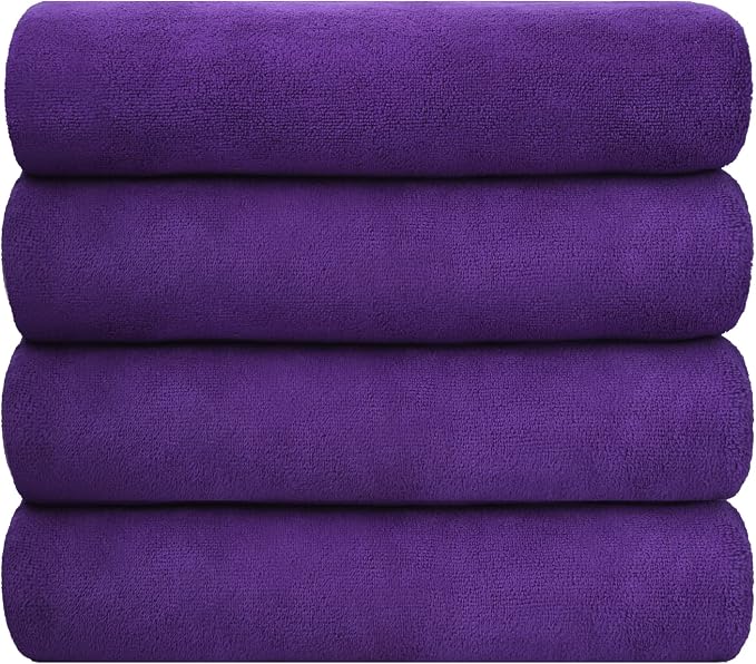 JML Bath Towel, Microfiber Bath Towels Set 4 Pack - Image 2